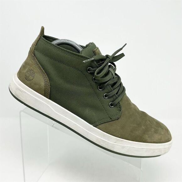 Timberland Men's Davis Square Lace Up Chukka Shoes Dark Green Size 9.5 - Picture 1 of 15